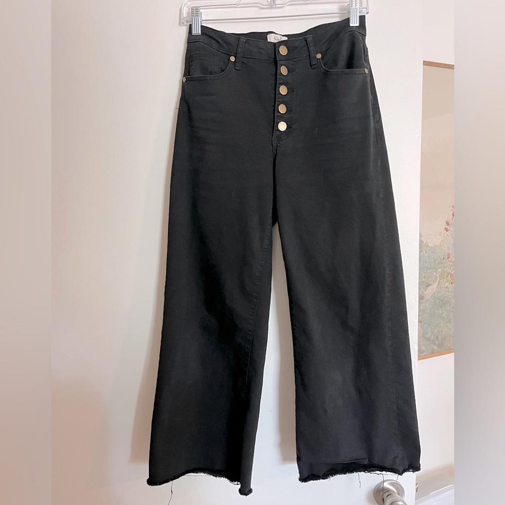 Easel Black Button-Fly Jeans